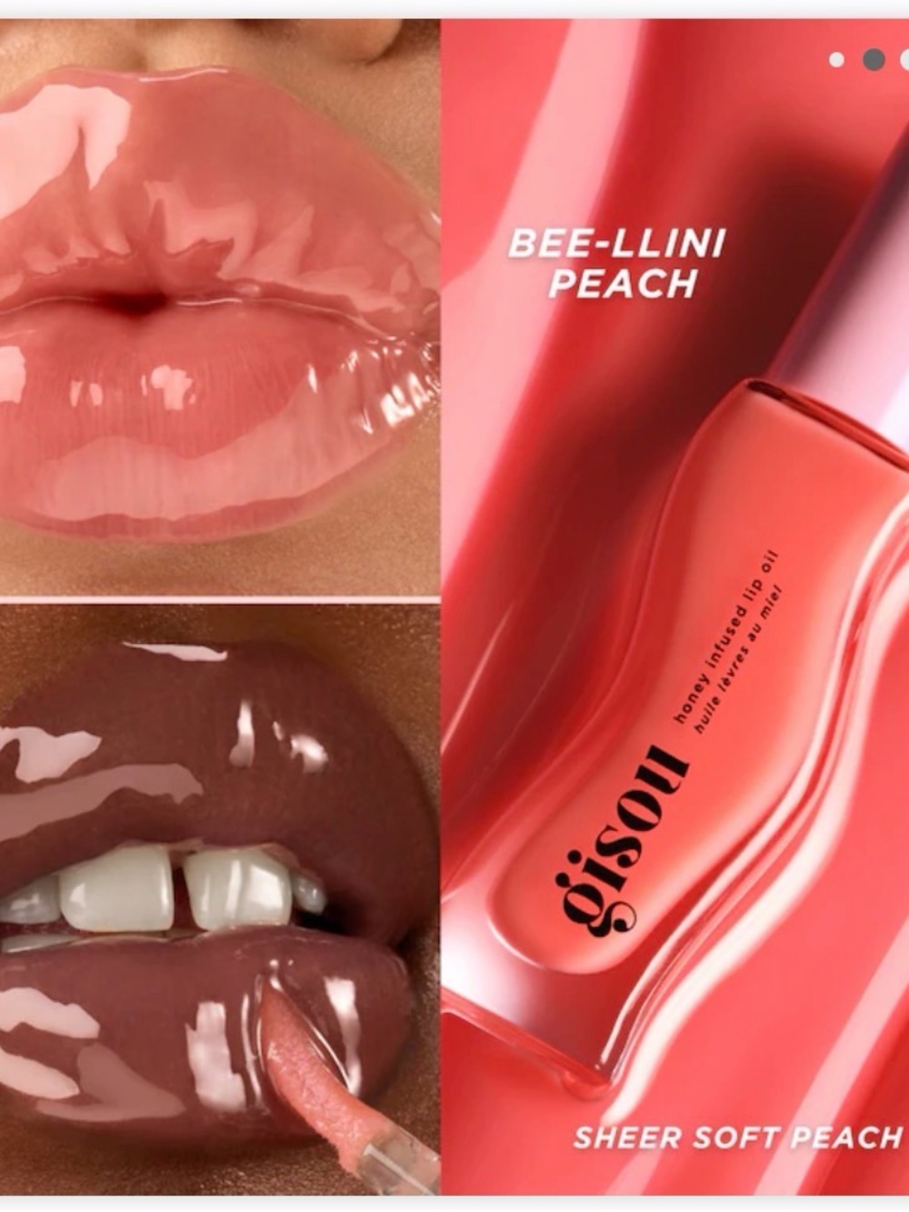 Gisou Honey Infused Lip Oil - Bellini Peach - Picture 5 of 5